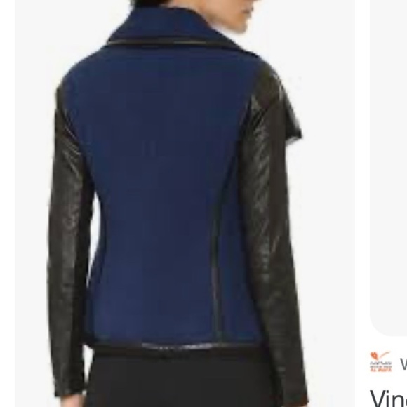 Vince Boucle Knit Lambskin Leather Drape Moto Jacket sz8 - Picture 3 of 15